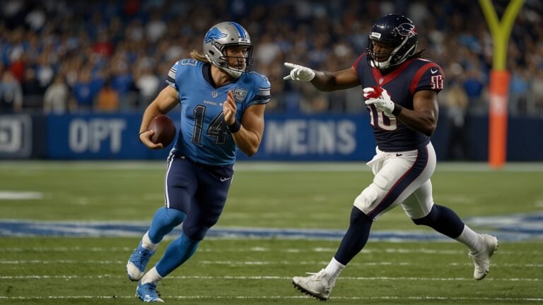 Detroit Lions vs Houston Texans Match Player Stats